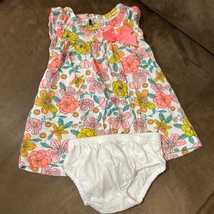 Just one you by Carters floral dress with diaper cover size 3M